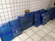 PRF apreende 270 kg de maconha e recupera carro roubado na BR-101, em Paulo Lopes