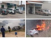 Cooperativa de crédito é alvo de roubo em Pedras Grandes; carro é incendiado na fuga