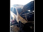 Carro pega fogo durante inspeção veicular em empresa de Tubarão
