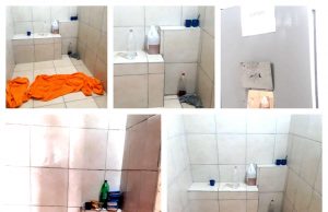 Fotos mostram cela de custódia em condição precária no Presídio Masculino de Tubarão