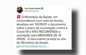 Proibição de vacinas para menores de 18 anos é fake
