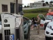 Capotamento com Duas Vítimas é Registrado em Cocal do Sul