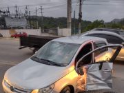 Colisão entre carro e moto deixa motociclista ferido em Orleans