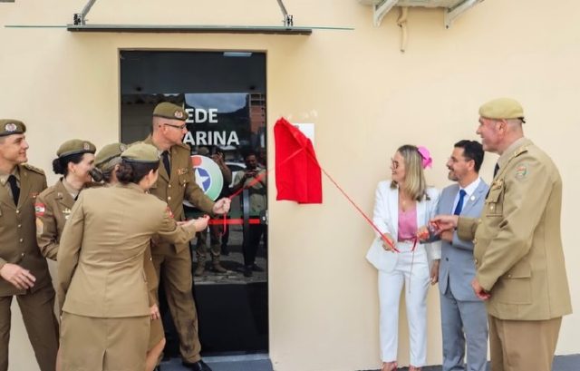Solenidade no 5º Batalhão de Polícia Militar em Tubarão