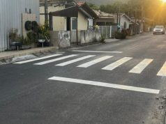 Segurança no Trânsito: Rua Cândido Darela Recebe Nova Sinalização Viária em Tubarão