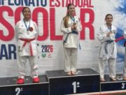 Júlia Motta conquista o 1º lugar no Campeonato Estadual Escolar de Karatê 2026 e coloca Tubarão no topo do pódio