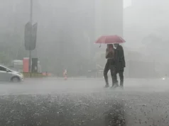 Sexta-feira em Tubarão: chuva intensa até tarde, queda de temperatura e risco de danos