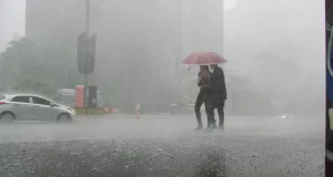 Sexta-feira em Tubarão: chuva intensa até tarde, queda de temperatura e risco de danos