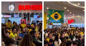 Torcedores lotam Farol Shopping para acompanhar estreia do Brasil na Copa do Mundo 2026