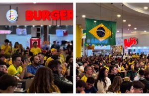 Torcedores lotam Farol Shopping para acompanhar estreia do Brasil na Copa do Mundo 2026