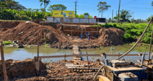 Ponte do Campestre recebe concretagem das estacas em Tubarão