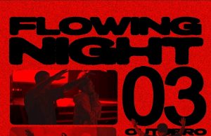 Flowing Night: Conviver Comunidade Cristã promove noite de adoração em Tubarão neste sábado Cartaz do evento Flowing Night 03 Outubro da Conviver Comunidade Cristã em Tubarão. Fundo vermelho intenso com letras pretas em destaque. Contém fotos de participantes em momento de adoração e celebração religiosa. Horário: 20h. Local: Conviver, Avenida Pedro Zapelini, Recife, Tubarão, SC.