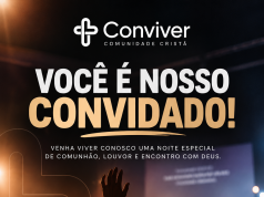 Conviver Comunidade Cristã promove noite de adoração em Tubarão neste sábado Convite para encontro da Conviver Comunidade Cristã em Tubarão, dia 3 de outubro, às 20h.